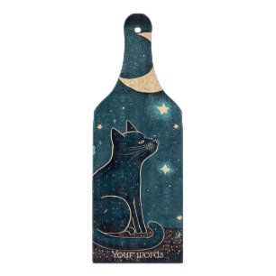 Create Your Own Mystical Black Cat & Wildflowers Cutting Board