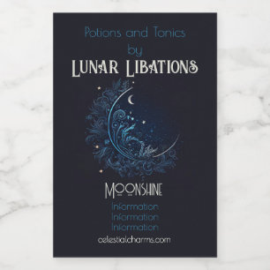 Create Your Own Mystical Blue Moon Wine Label