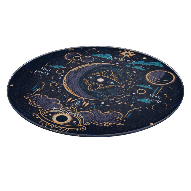 Create Your Own Mystical Celestial Lunar Cutting Board (Corner)