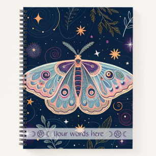 Create Your Own Mystical Celestial Meadow Moth Notebook