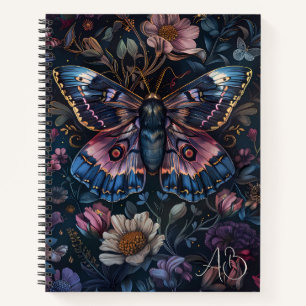 Create Your Own Mystical Colourful Floral Moth Notebook