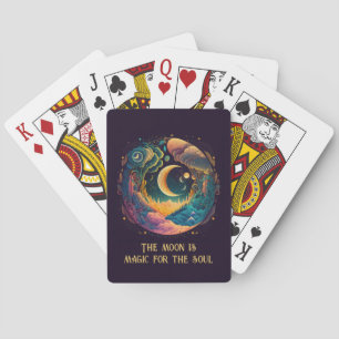 Create Your Own Mystical Crescent Moons Forest Playing Cards