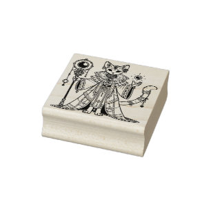Create Your Own Mystical Feline Cat High Priestess Rubber Stamp