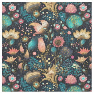 Create Your Own Mystical Flowers Colourful Floral Fabric