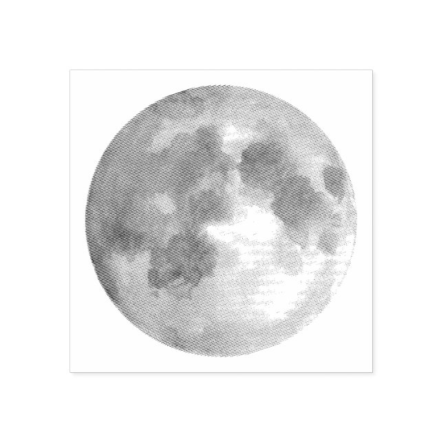 Create Your Own Mystical Full Moon Rubber Stamp (Imprint)
