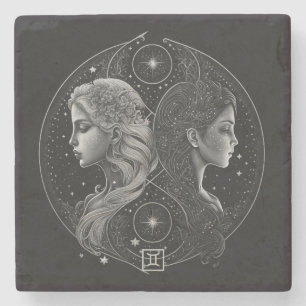 Create Your Own Mystical Gemini Stone Coaster