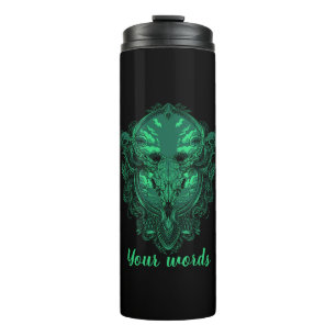 Create Your Own Mystical Goat Skull Thermal Tumbler