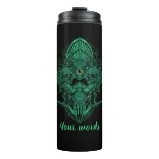 Create Your Own Mystical Goat Skull Thermal Tumbler
