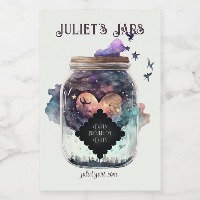 Create Your Own Mystical Heart Love Wine Label (Single Label)