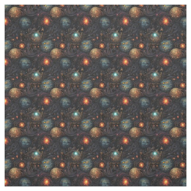 Create Your Own Mystical Magic Orbs Black Fabric (Swatch)