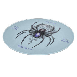 Create Your Own Mystical Purple Spider Cutting Board