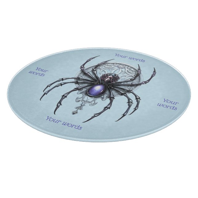 Create Your Own Mystical Purple Spider Cutting Board (Corner)