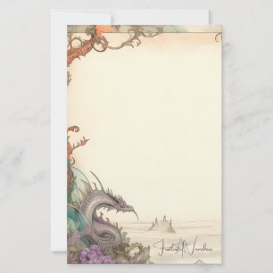 Create Your Own Mystical Sea Dragon Stationery