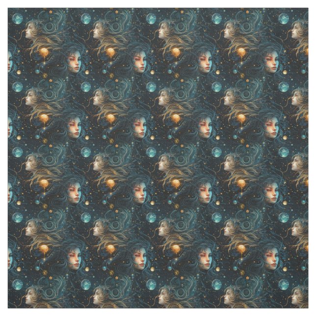 Create Your Own Mystical Seer Magical Black Fabric (Swatch)