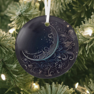 Create Your Own Mystical Silver Moon Glass Tree Decoration