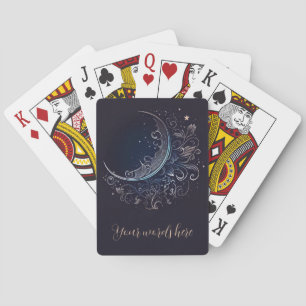 Create Your Own Mystical Silver Moon Playing Cards
