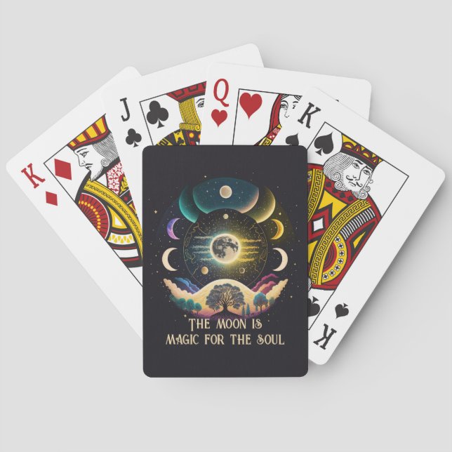 Create Your Own Mystical Sonic Moon Waves Playing Cards (Back)