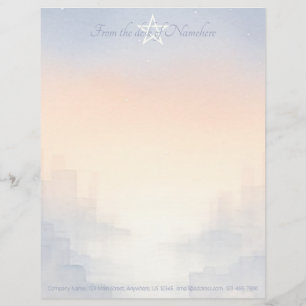 Create Your Own Mystical Sunset Landscape Custom Letterhead