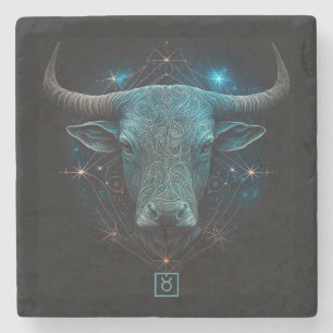 Create Your Own Mystical Taurus Stone Coaster