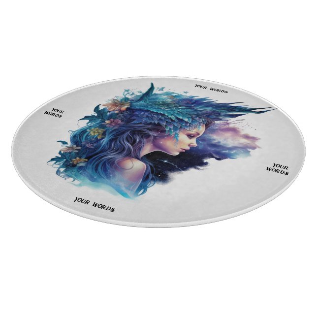 Create Your Own Mythical Amphitrite Nymph Cutting Board (Corner)