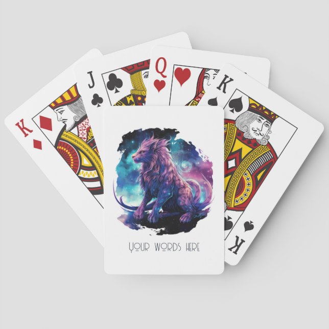 Create Your Own Mythical Chimera Fantasy Creature Playing Cards (Back)