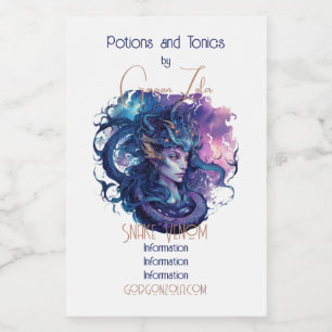 Create Your Own Mythical Medusa Gorgon Food Label