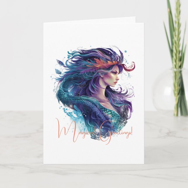 Create Your Own Mythical Mermaid Card (Front)