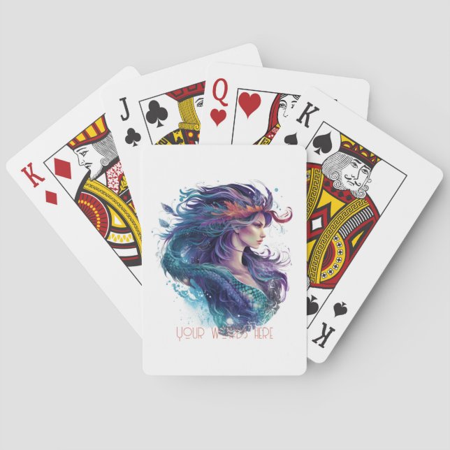Create Your Own Mythical Mermaid Playing Cards (Back)