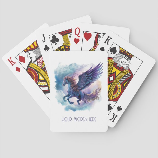 Create Your Own Mythical Pegasus Playing Cards (Back)