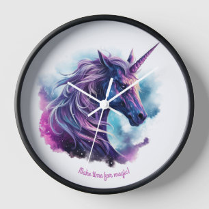 Create Your Own Mythical Purple Unicorn Clock