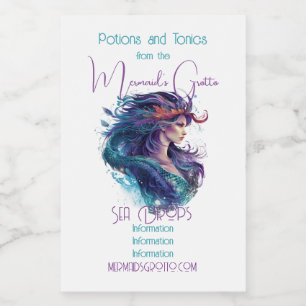Create Your Own Mythical Siren Mermaid Food Label
