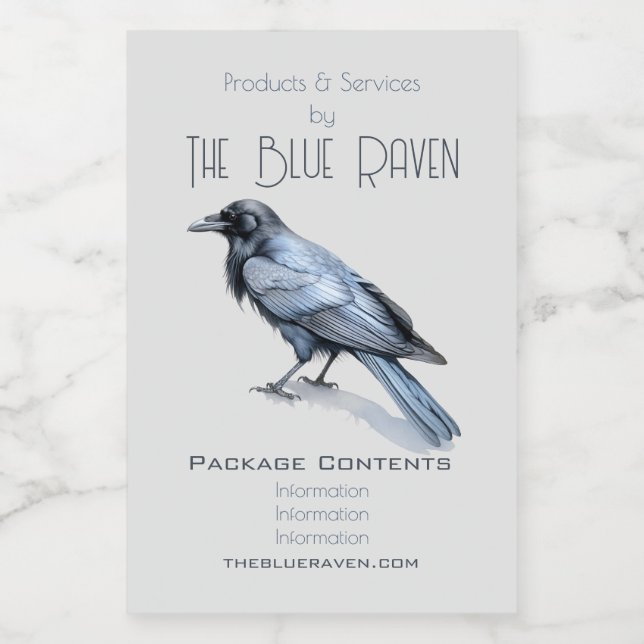 Create Your Own Mytsical Blue Raven Apothecary  Food Label (Single Label)