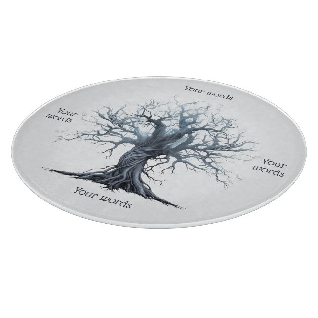 Create Your Own Mytsical Blue Tree  Cutting Board (Corner)