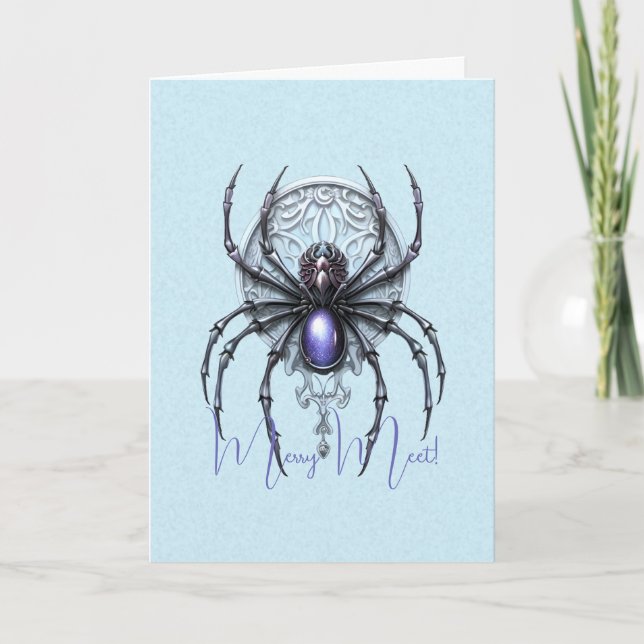 Create Your Own Mytsical Purple Spider  Card (Front)