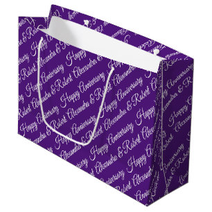 Create Your Own Name Anniversary Large Gift Bag