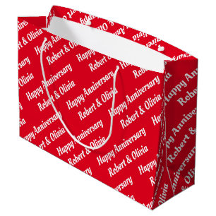 Create Your Own Name Anniversary Large Gift Bag