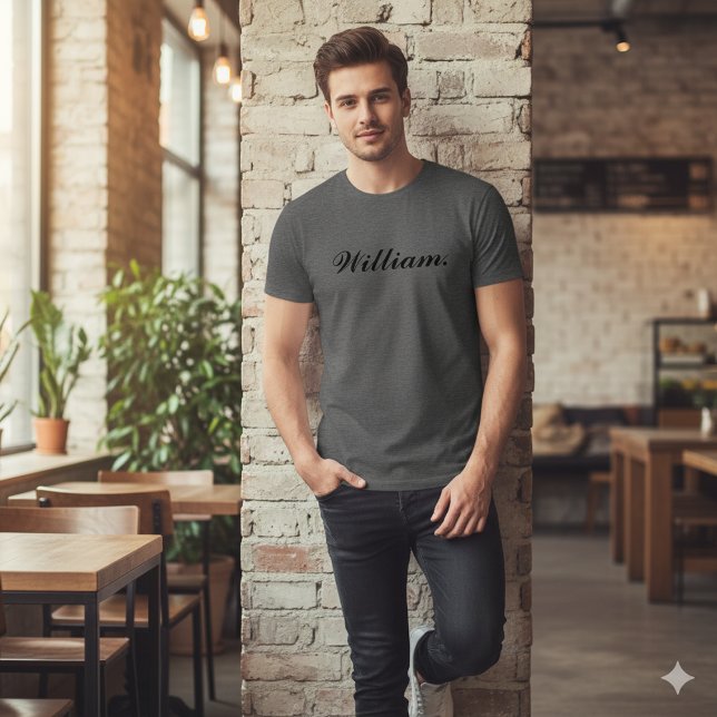 Create Your Own Name Basic Dark T-Shirt for Men (Creator Uploaded)
