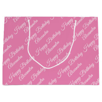 Create Your Own Name Birthday Girl Large Gift Bag