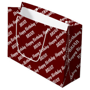 Create Your Own Name Birthday Large Gift Bag