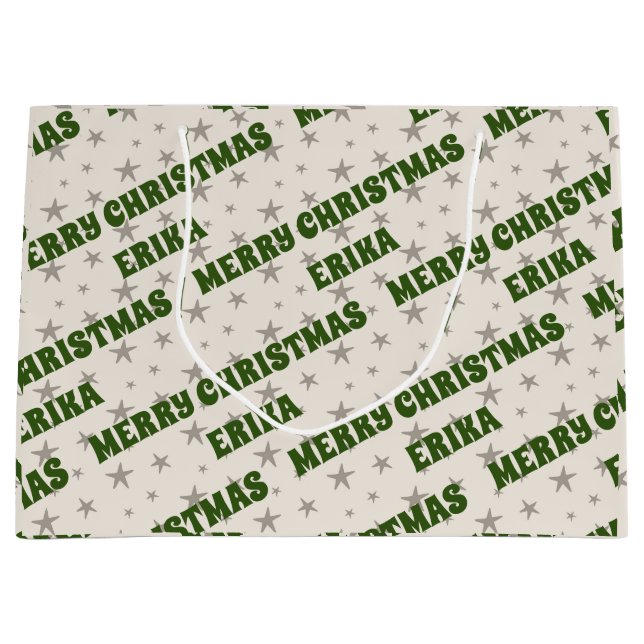 Create Your Own Name Birthday Large Gift Bag (Front)