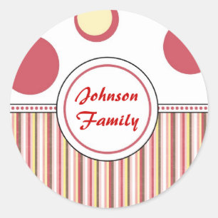 CREATE YOUR OWN NAME / INITIALS CLASSIC ROUND STICKER