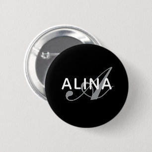 Create Your Own Name Monogram Design 2¼ Inch Round 6 Cm Round Badge