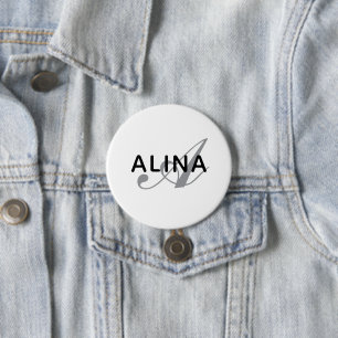 Create Your Own Name Monogram Design 3 Inch Round 7.5 Cm Round Badge