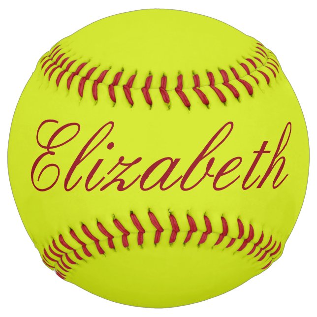Create Your Own Name Monogram Message Softball (Front)