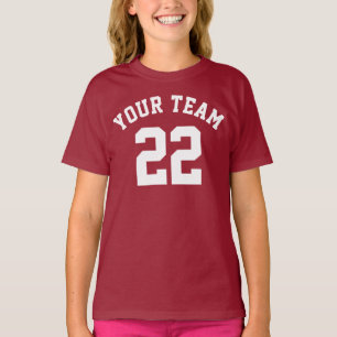 Create Your Own Name Number Sports Jersey Kids  T- T-Shirt
