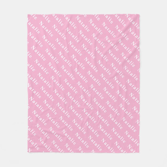 Create Your Own Name Personalized Fleece Blanket (Front)