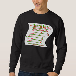 Create Your Own Naughty and Nice Santa's List Sweatshirt