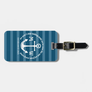 Create Your Own Nautical Anchor Heart Coastal Logo Luggage Tag