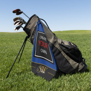 Create Your Own Navy Blue - monogrammed / Custom Golf Towel