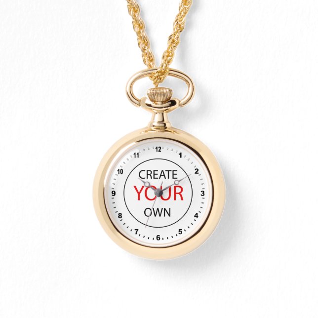Create Your Own Necklace Watch, Personalise /Photo (Front)